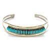 Image 1 : Zuni Turquoise Needlepoint Sterling Silver Cuff Bracelet - Edith Tsabetsaye