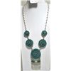 Image 1 : Zuni Turquoise Needlepoint Sterling Silver Necklace - Octavius & Irma Seowtewa