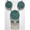 Image 2 : Zuni Turquoise Needlepoint Sterling Silver Necklace - Octavius & Irma Seowtewa