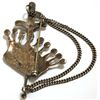 Image 2 : Non-Native Pawn Sterling Silver Crown & Sword Pin with Chain - Rohner