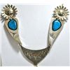 Image 3 : Navajo Turquoise Sun Face Sterling Silver Necklace with Pins - Nelson Morgan
