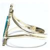 Image 2 : Navajo Turquoise Inlay Kokopelli Silver Cuff Bracelet - Francis