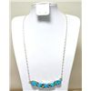 Image 1 : Zuni Turquoise Sterling Silver Snake Necklace - Effie Calavaza