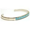 Image 2 : Zuni Turquoise Inlay Sterling Silver Cuff Bracelet - Macie Kalestewa