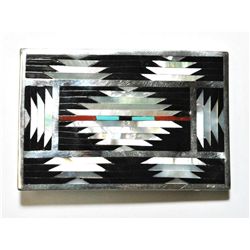 Zuni Multi-Stone Sterling Silver Buckle - Charlotte Dishta