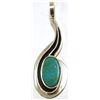 Image 1 : Zuni Turquoise Sterling Silver Pendant - Ric Laselute