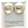 Image 3 : Navajo Sterling Silver Circles Necklace & Earrings Set