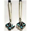 Image 2 : Zuni Multi-Stone Sterling Silver Bolo Tie - Ben & Shirley Tzuni