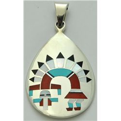 Zuni Multi-Stone Rainbow Kachina Pendant - Fred & Lolita Natachu