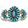 Image 1 : Old Pawn Zuni Sleeping Beauty Turquoise Sterling Silver Cuff Bracelet - Robert Eustace