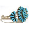 Image 2 : Old Pawn Zuni Sleeping Beauty Turquoise Sterling Silver Cuff Bracelet - Robert Eustace