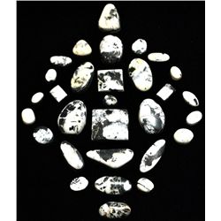 Non-Native White Buffalo Stone Lot - 30 Stones - 350 Carat