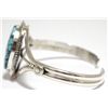 Image 3 : Navajo Spider Web Kingman Turquoise Sterling Silver Cuff Bracelet - Eugene Belone
