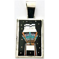 Navajo Multi-Stone Sterling Silver Pendant - Galvin Smith