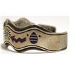 Image 3 : Vintage Old Pawn Multi-Stone Inlay Sterling Silver Cuff Bracelet