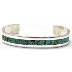 Zuni Turquoise Sterling Silver Bracelet - Alvin Banteah