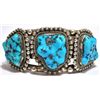 Image 1 : Old Pawn Sleeping Beauty Turquoise Sterling Silver Cuff Bracelet - MM