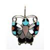 Image 1 : Zuni Multi-Stone Small Butterfly Pendant
