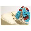 Image 2 : Navajo Multi-Stone Sun Face Sterling Silver Men's Ring - Wilbert Manning