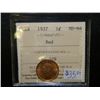 Canada - 1 Cent - 1937 - Red - ICCS - MS-64