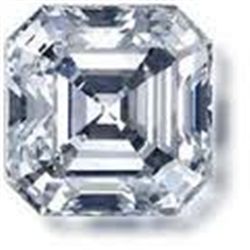 EGL CERT 0.68 CTW ASSCHER CUT DIAMOND I/VVS2