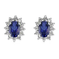 Genuine 2.38 ctw Sapphire Earring 14k 2.1g
