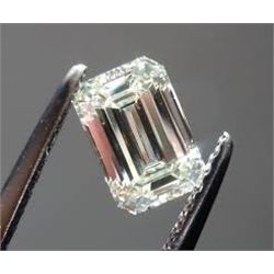 EGL CERT 0.72 CTW EMERALD CUT DIAMOND D/SI2