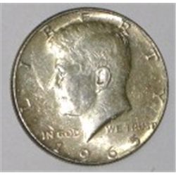 1965 SILVER KENNEDY HALF DOLLAR *AU+ HIGH GRADE!! HALF DOLLAR CAME OUT OF SAFE BOX!!