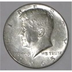 1965 SILVER KENNEDY HALF DOLLAR *NICE EARLY MS HIGH GRADE SILVER HALF DOLLAR-BAG MARKS*!!