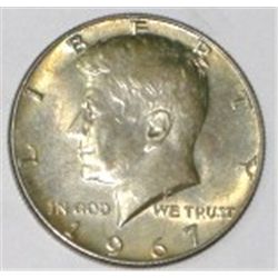 1967 SILVER KENNEDY HALF DOLLAR *NICE MS HIGH GRADE-TONED EARLY SILVER HALF DOLLAR*!!