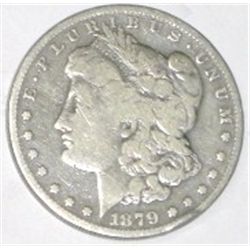 1879-S 3RD REVERSE SILVER MORGAN DOLLAR *RARE 2ND YEAR EARLY SILVER DOLLAR*!!