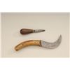 Image 9 : Great little lot of 2 authentic Will & Finck,  S.F. Cal-marked items including a curved  blade skinn