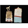 Image 1 : Lot of 2 older beaded Indian strike-a-light  small bags including one approx. 3-1/2” X  2-1/4” with 