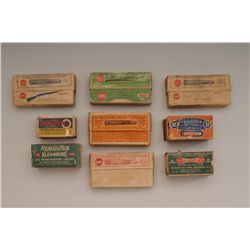 Lot of 16 boxes of collector ammo, some full,  some partials including makers Winchester,  Remington