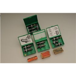 Lot of reloading dies including .357 Mag.,  .41 Colt, .303 Sav. and .35 Rem; also 3 Lyman  Ideal she
