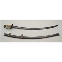 American Eagle head officers sword circa  about 1830 showing 30” curved blade and 35 ½”  overall wit