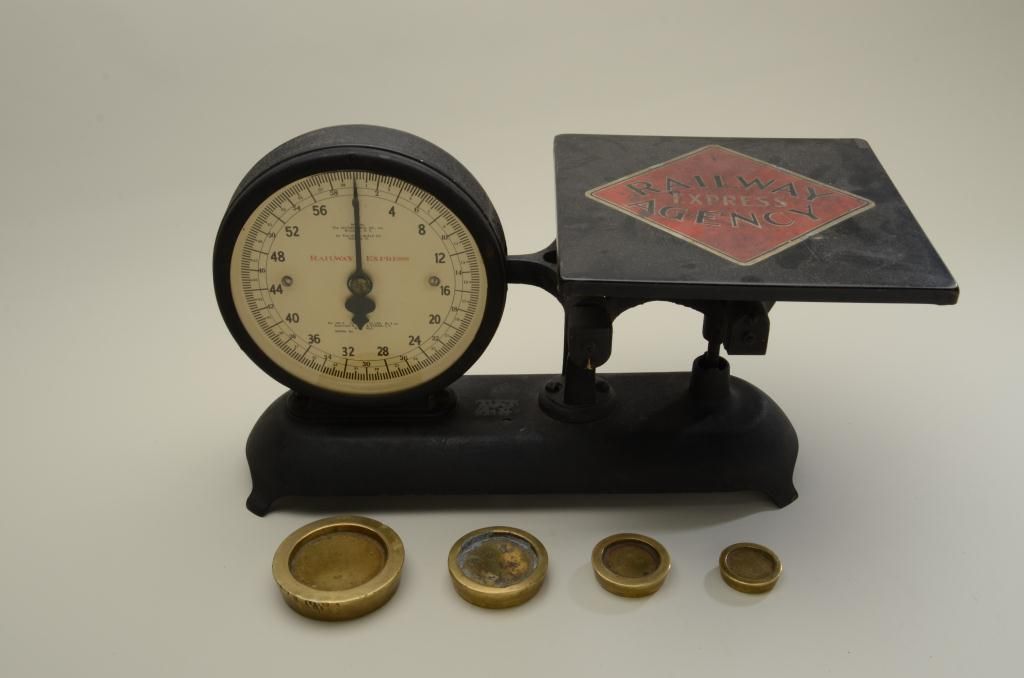 Original Railway Express Company marked scale manufactured by the ...