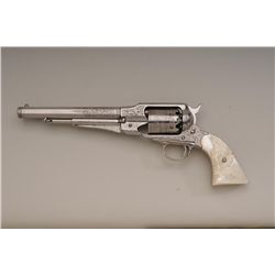 Remington New Model 1858 percussion revolver,  .44 cal., 8” octagon barrel, re-nickeled  finish, nic