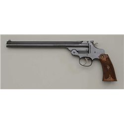 Smith & Wesson 3rd Model Target single shot  pistol, .22LR cal., 10” barrel, blue finish,  checkered