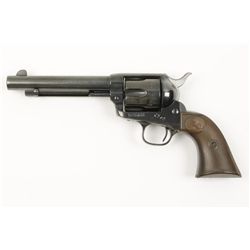 Colt Single Action Army revolver .44-40  caliber, 5 ½” barrel, re-blued finish, hard  rubber grips,