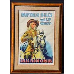 Original Buffalo Bill’s Wild West show and  Sells-Floto circus advertising poster  measuring approxi