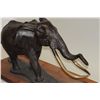 Image 3 : Large original bronze of bull elephant signed  Van Howd, approx. 37” in height by 40”  across base i