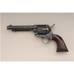 Colt SAA U.S.  Artillery Model revolver, .45  cal., 5-1/2" barrel, blue finish, wood grips,  frame #
