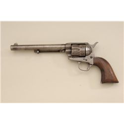 Colt U.S. Cavalry Model SAA revolver, .45  cal., 7-1/2” barrel, blue finish, wood grips,  #546. This