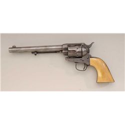 Colt SAA revolver, .45 cal., 7-1/2" barrel,  blue finish, ivory grips, #43588 with factory  letter c