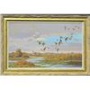 Image 2 : Original oil painting on board signed LeBlanc  and measures approximately 26” x 42” and  portrays pi