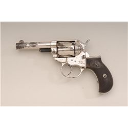 Colt Model 1877 DA "Thunderer" ejectorless  revolver, .41 cal., 3-1/2" barrel, nickel  finish, check