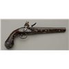 Image 2 : High quality flintlock pistol with ornate  high relief cast silver mounts and profusely  silver inla