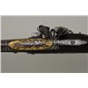 Image 2 : French style flintlock pistol circa 1810 to  1830 showing fine quality chiseled barrel and  silver m