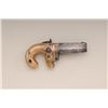 Image 4 : Engraved Moore's patent National Arms No. 1  single shot derringer, .38 cal., 2-1/4"  barrel, brass 